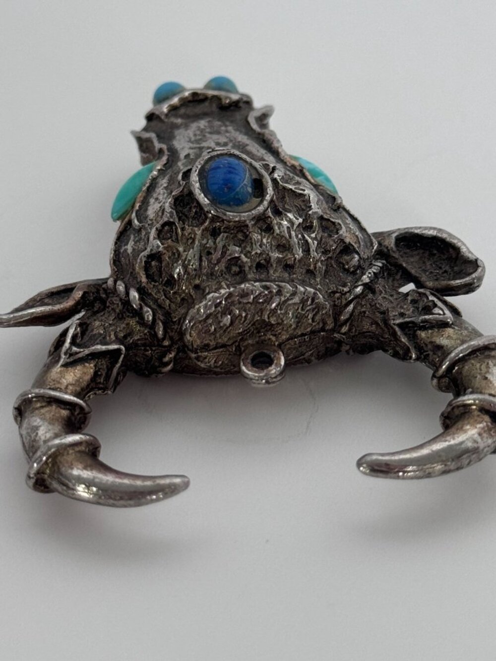 Bull Head Pendant Silver Tone Taurus Boho Mid Century Jewelry Vintage Ox Skull - Picture 5 of 11